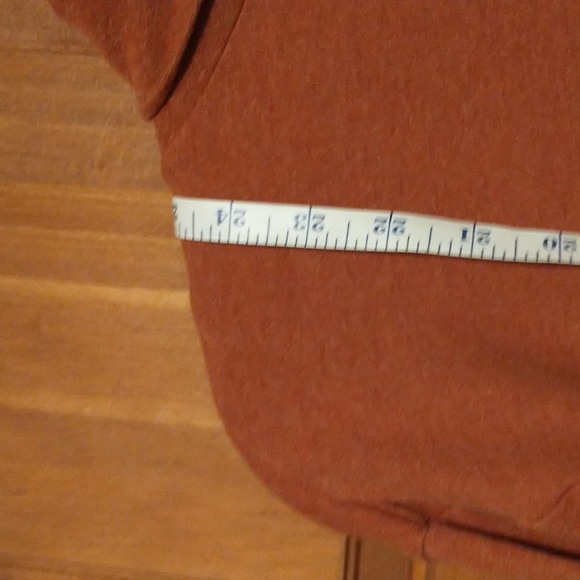 Woolrich woman's size M cotton long sleeve turtle neck top, clay heather tagless - Picture 7 of 12